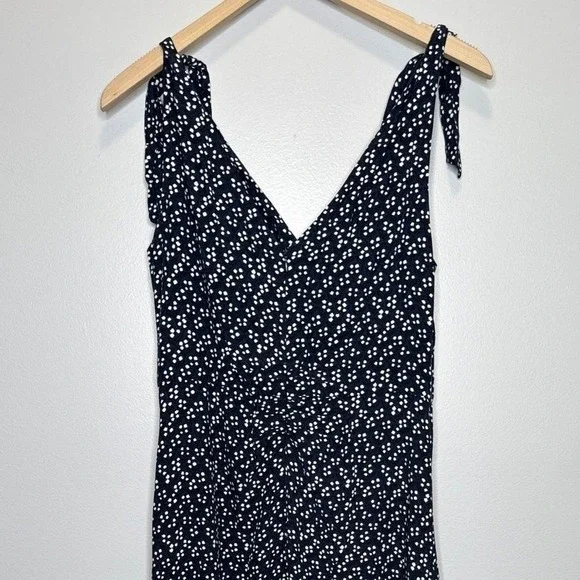 Diane Von Furstenberg Emma Crepe-Blend Midi Dress Size 8 Tie Shoulder Sleeveless - Picture 8 of 11